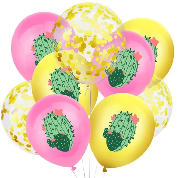 10stk DIY 12 Tommer Anlægget Kaktus Latex Ballon Konfetti Ballons Fødselsdag Hawaii Swimming Pool Party Festival Haven Indretning