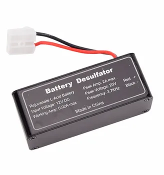 12 V Bly-Syre Batteri Desulfator Batteri Vedligeholder for Biler, Motorcykler, ATV, Båd, RV, Sort