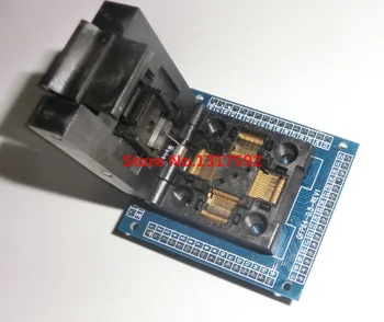 Gratis forsendelse QFP64 TQFP64 LQFP64 stik adapter IC test socket brændende 0,5 m programmør QFP64 sæde
