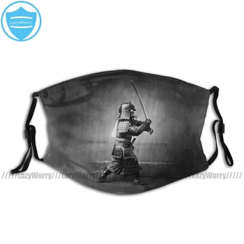 Ronin Munden ansigtsmaske Vintage Samurai Med Sværd Facial Mask Sjove Polyester Voksen Maske med Filtre