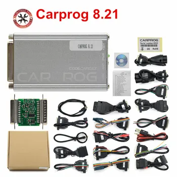 2018 CARPROG V8.21 komplet sæt Professionel Auto reparation scan tool) 21 Adaptere bil prog Fuld funktion airbag reset-funktion
