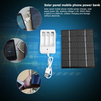 2W 6V Solar Panel for Power Bank Oplader AA Genopladelige Batteri Oplader Smart Telefon Bærbare Fleksibel Magt