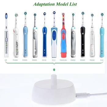 Til Braun Oral B Tandbørste Udskiftning Oplader, Strømforsyning Induktiv Opladning Holder Model 3757 USB-Kabel