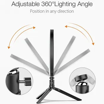LED-Ringen på Højre Lys 26cm med Stativ Selfie Lampe Ringlight Ringlamp til Youtube Makeup Piger Fotografiske Lys