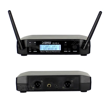 GLXD4 Professionelt UHF Trådløst Mikrofon System 2 Kanaler Modtager Til BETA 58A BETA58A Håndholdte Mikrofon Micro Karaoke Mixer Synge