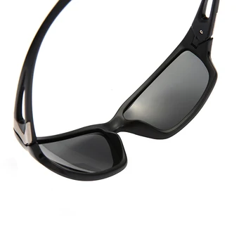 Glitztxunk Luksuriøse Mænd Solbriller Black Polariserede Solbriller Kørsel Spejle Belægning Sort Ramme Brillerne UV400 Mandlige Glas