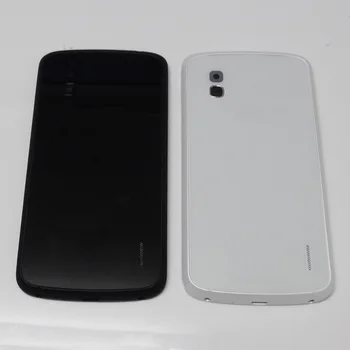 New Høj Kvalitet Batteri Cover Til LG Google Nexus 4 E960 batteridækslet Tilbage glashus Dække + NFC Reservedele Sort Hvid
