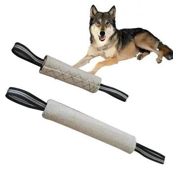 Hundebid Tug-Toy Hunde Træning Spille Legetøj Pet Tygge Tænder Rengøring Interaktivt For Politiet K9 Schutzhund Med 2 Håndtag