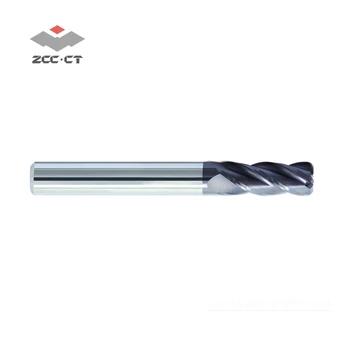 10stk ZCCCT massive hårdmetal endefræsere VSM-4R-D6.0R0.5 6,0 mm diamater radius på 0,5 til Generel bearbejdning af varmeandige legeringer