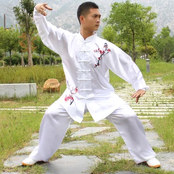 USHINE HX11 hvid sort gul TaiChi performance tøj lang-ærmet KungFu uniform Wushu TaiChi uniform Børn, Mand, Kvinde