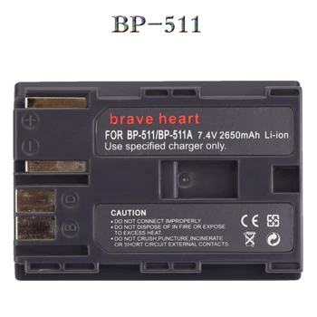 2Pcs BP-511 BP 511 BP511 BP511A Battery + LCD dual USB Charger for Canon EOS 40D 300D 5D 20D 30D 50D camera