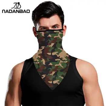 NADANBAO Klassiske Camouflage Trekant Tørklæde Bandana Ansigt Dække Kvinder støvtæt Hovedbøjle Vindtæt Øre Tube Tørklæde Åndbar