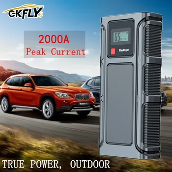 GKFLY 2000A Høj Nuværende Bil Hoppe Starter Starter Enheden Nødsituation Bil Batteri Booster Portable Power Bank Oplader Booster