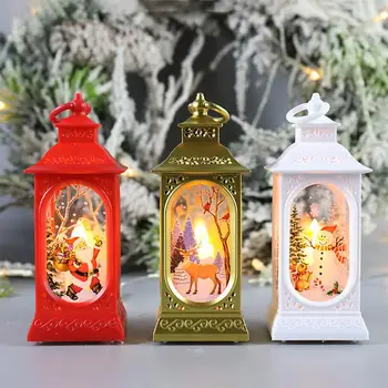 Jul Lanterne Lys LED Candle Holder Indretning Night Light Lanterne Indehaveren Indretning Julepynt Til Indretning Natal