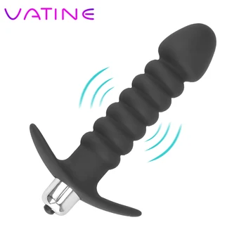 VATINE Butt Plug Massager Vibrator Håndsex Voksen Sex Legetøj Klitoris Stimulation Silikone Tråd Anal Vibrator-Plug