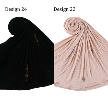 2020 Farvede Kvinder Solid Bomuld Tørklæde Klar Til At Bære Instant Hijab Muslimske Tørklæde Sjal Islamiske Hijab Arabiske Wrap Hoved Tørklæder