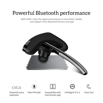 HOCO Business Bluetooth-Hovedtelefoner støjreducerende stemmestyring Trådløse Hovedtelefon Med Mikrofon Bil Sport Headset til iPhone XS Antal