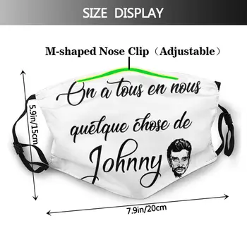 Johnny Hallyday Rock N Roll med Vaskbart filter Munden Ansigt Maske Anti Tåge, Støv Bevis Polyester Beskyttelse Cover Dæmpe