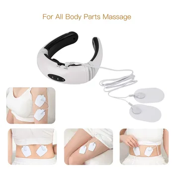 Elektrisk Puls Hals Massageapparat Halshvirvel Massage Enhed Magnetiske Simulere Multi-Dimensionelle Akupunktur Behandling Massageapparat