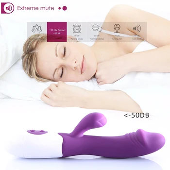 G Spot Klitoris Stimulator Massageapparat Rabbit Vibrator Dildo Dobbelt Funktion Kvindelige Masturbator Erotic toy Voksen Sex Legetøj til Kvinder