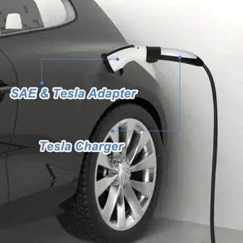 40A EV Tesla adapter oplader Tesla socket at J1772 Type 1 stik adapter til Tilstand 3, x