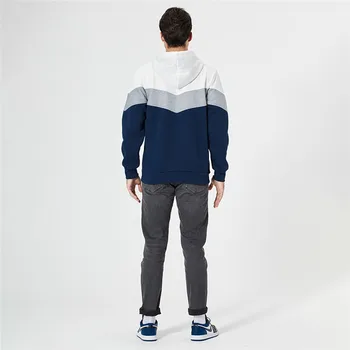 Patchwork Hættetrøjer Mænd 2020 Cool Stil, Nye Mode Design med Lange Ærmer Herre Hooded Sweatshirt Outwear Plus Size Pullover Mandlige 4XL