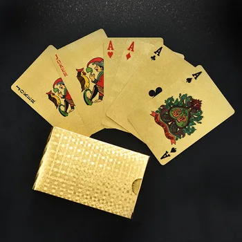 Vandtæt Spille Kort Tyran Golden PVC-Plastik Spillekort Guld Folie, Plast Dæk Af Spillekort Poker Bord Spil, Rejse Spil