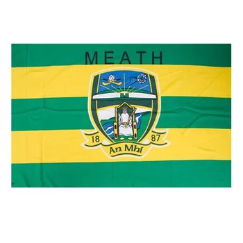 County Meath Flag Irske Stat 150X90CM Banner 100D Polyester3x5 FT Messing Øskner 007, Gratis Fragt