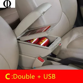 For Suzuki vitara armlæn box USB-Opladning øge Dobbelt lag centrale Lagre indhold kopholder askebæger tilbehør