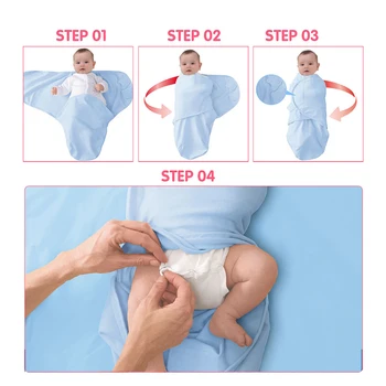 2 Stykker Sæt Nyfødte Swaddle Wrap +Hovedbeklædning Bomuld Baby Modtager Tæppe, Sengetøj Tegnefilm Spædbarn Sovepose Til 0-6 Måneder