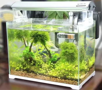 Akvarium LCD-Termometer Multi-Funktionelle 3D Digital Elektronisk temperaturmåling Fisk Tank Temp Måler