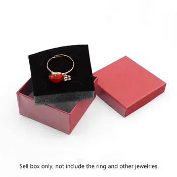 24pcs/masse smykkeskrin Sort Halskæde Boks til Ring gaveæske Papir Smykker Box Emballage Armbånd, Øreringe Skærm med Svamp