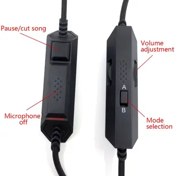 Sort Lyd Hovedtelefon Kabel til Logitech Astro A10 A40 G233 G433 Gaming Headset hovedtelefoner med kabel lydkabel