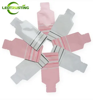 Leotrusting Pink/Hvid Bottle Form Aluminium Folie Åben Top Tasker Shampoo, Pulver, Creme, Flydende Forsøg Emballage Pose Heat Seal Bags
