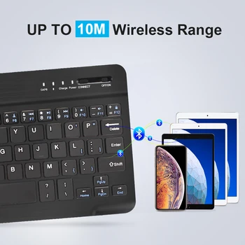 Trådløse Genopladelige bluetooth-Tastatur og Mus Støjsvag, har Ergonomiske Tastatur Til iPad Huawei Sansumg Tablet PC Phone