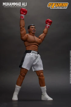 1/12 Heavyweight Champion Skikkelse af Ali Muhammad Ali Action Figur Med Tre Hoveder Forme Model for Fans Colelction Gaver