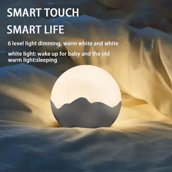 LED Nat Lys med Motion Sensor Touch Skifte LED Moon Lamp Børn, Baby Seng, Soveværelse Lampe USB-Dæmpbar Nat Lampe