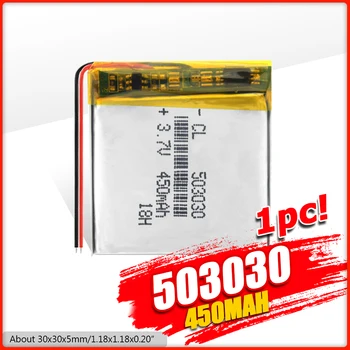 503030 3,7 v Li-Ion-Polymer Batteri 450mAh Genopladeligt Lithium Celle For Smart Ur GPS-Spil Spiller Luftfugter Optager