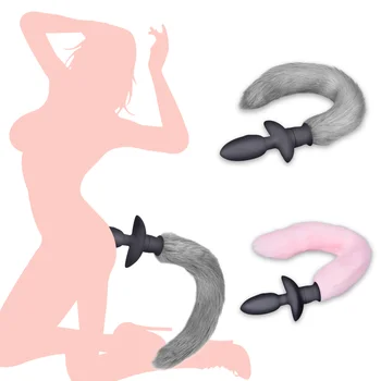 Silikone Fox Tail Anal Plug Voksen Spil Anal Logrer Perle Butt Plug Sex Stimulator Produkter Flirt Legetøj Til Kvinder SHAKI Sex Shop