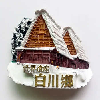 Japan Shirakawago Naturskønne Harpiks Køleskab Magnetiske Mærkat Turisme Souvenir-Køleskab Magnet DIY Hjem Dekoration