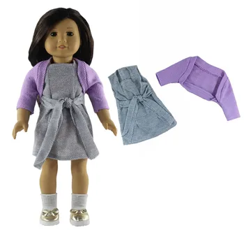 1 Sæt Dukke Tøj til 18 tommer American Doll Håndlavet Dejlige Studerende Tøj X37