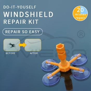 Forrude Reparation Kit Quick Fix Revnet Glas Windscreen Repair Tool Kit Harpiks Sealer Paint Cleaner Car Revnet Glas Reparation