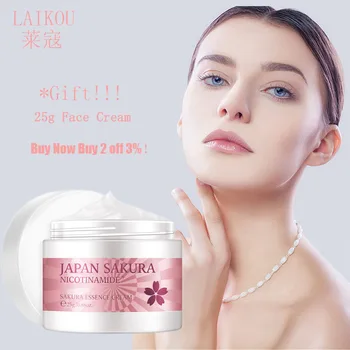 Cherry blossoms Ansigt Fugtighedscreme Creme fugtgivende lotion Hyaluronsyre Anti Rynke Anti-aging Firma Lysere Hud