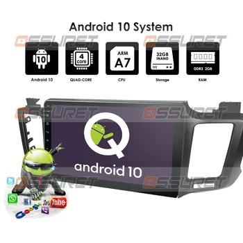 2G 32G 4G LTE Android 10 Bil Radio-Afspiller Til Toyota RAV4 2013-2017 GPS Navigation WIFI Stereo Multimedia-Afspiller, DAB+ DVR WIFI