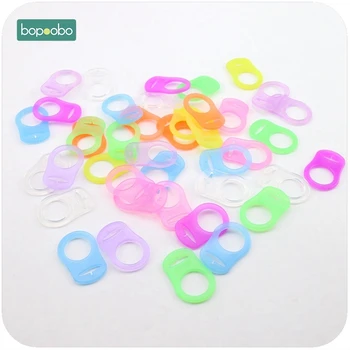 Bopoobo BPA Fri 50pc baby silikone begyndervanskeligheder baby bpa fri mam dummy kæde holder pacifier klip Farverige perler