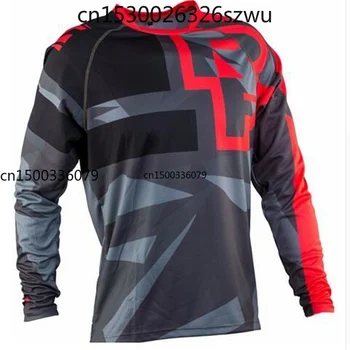 2020 rød langærmet skjorte Udløse BMX RBX Ærmer ER Enduro Hurtigt Tørt, Glat Åndbar Motocross Half Sleeve langærmet trøje