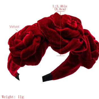 Finde Mig en New Red Velvet Hovedbøjle for Kvinder Kreative Multilayer Blomst Hår-Båndet I 2019, Mode, Hår, Smykker og Accessories engros