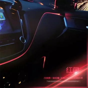 12V Bil Indvendigt Tilbehør Atmosfære Lampe Fleksibel El Neon Stribe Lys RGB-Farve App/Sound Control Auto LED Omgivende Lys
