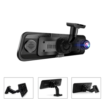 HGDO Dobbelt 1080P-objektiv Kameraet Bil dvr Full HD 10-tommer touch-skærm Dash cam Super Night vision Auto optager Video registrator DVRS