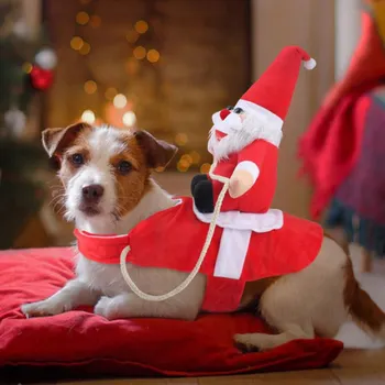 Jul Hund, Kat Kostumer, Sjove Santa Claus Kostume Til Hunde, Katte Nyhed Hund Tøj Chihuahua Pug York shire Tøj
